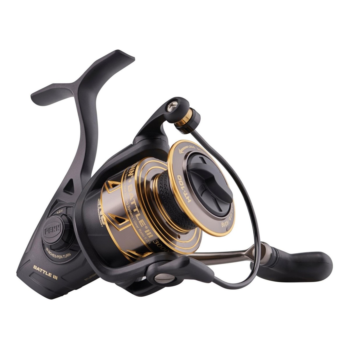 PENN Battle III Inshore Spinning Reel Saltwater Fishing 3000 Black
