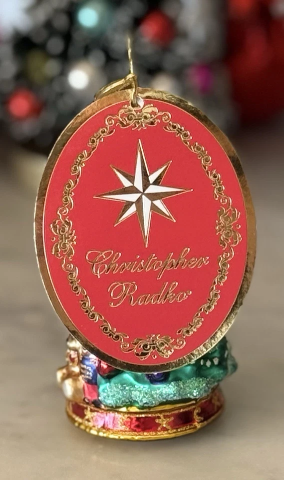 2024 克里斯托弗·拉德科“Tot's First Tree”圣诞装饰品-全新带标签 — 第 3/4 张图片