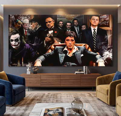 Anzüge, Geld, Mafia Macht auf Leinwand. Motivation kunst Wohnzimmerdekoration.