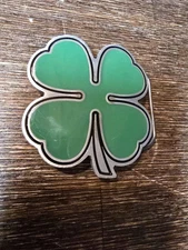 2001 Great American Products Pewter Four Leaf Clover Green Shamrock Belt Buckle