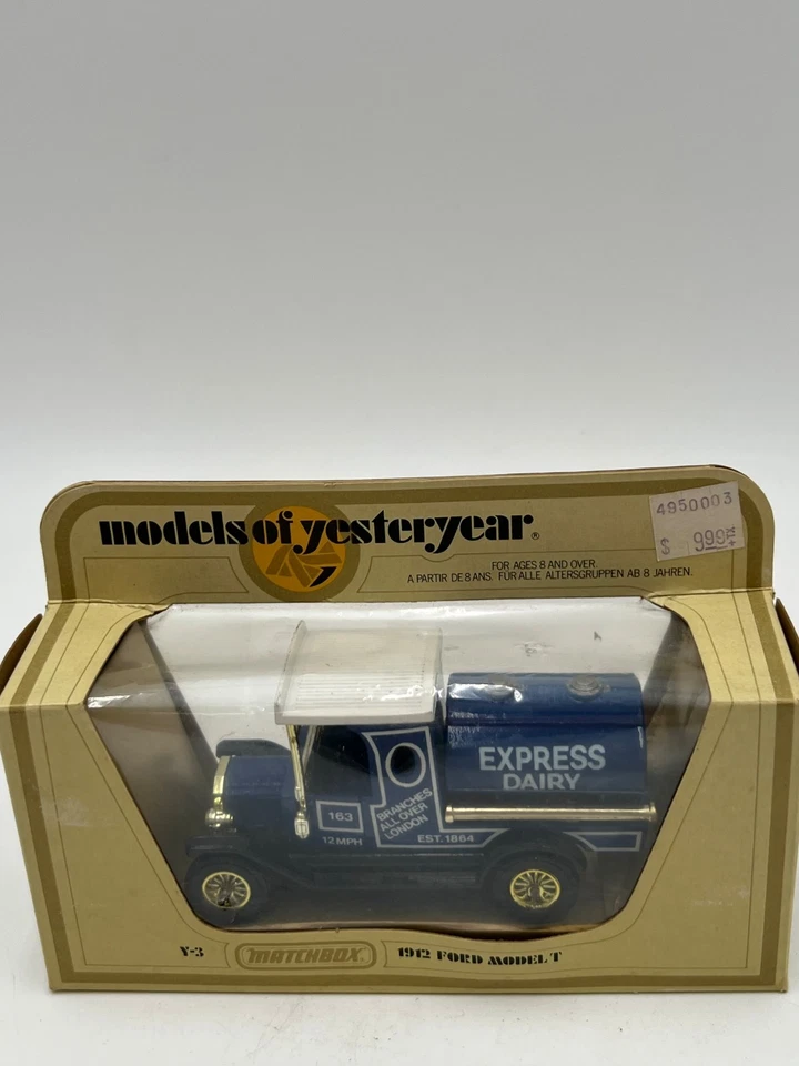 Matchbox Models of Yesteryear Y-3 1912 Ford Model T Express Dairy Tanker Truck - Image 3 of 4