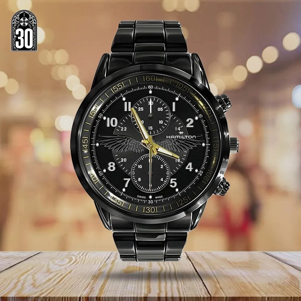 Resident Evil Requiem x Leon Scott Kennedy Black Stainless Steel Watch