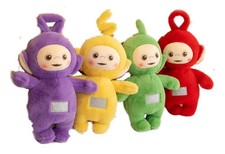 RARE Collection Of 4 Teletubbies Dolls 23" Plush Doll Bootleg Made In Mexico