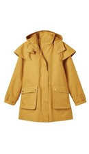 Joules Women's Edinburgh Raincoat Size 14 Mustard Yellow RRP £150