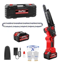 Cordless Chainsaw, Portable Handheld Chainsaw, 8-INCH Electric Power Chainsaw