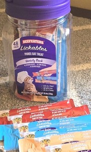 Beefeaters Lickables Puree Cat Treat,  Tuna, Chicken, Salmon, Variety Pack 48 CT
