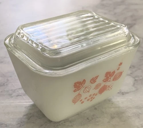 Vintage Pyrex Pink Gooseberry Refrigerator Dish With Lid 1.5 Cup #501 B USA - 28