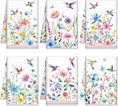 Oudain Set of 6 Wildflower approx. 15.8 x 23.6 inches, 