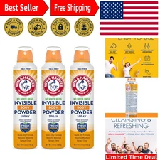 3 Pack Invisible Body Spray Powder, Talc-Free Sweat Control for Daily Freshness