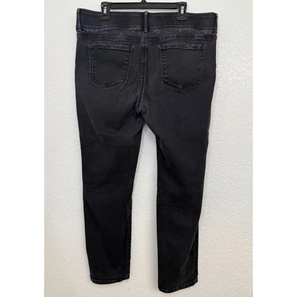 APT 9 Womens Black Wash Straight Leg Jeans Size 18 Stretch Casual Denim - Image 2 of 4