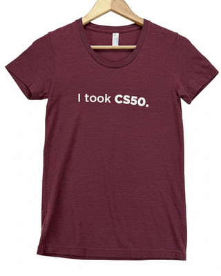 American Apparel I Took CS50 Harvard Computer Science T-Shirt Medium Women