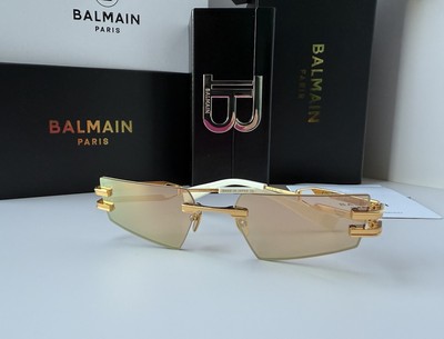 BALMAIN FIXE BPS-123-D GLD-BNE Gold Bone Mirror Rimless  display picture 3