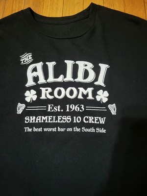 Shameless HBO TV Show Crew Wrap Shirt - Alibi Room - Men s XL - Rare Cast Gear