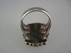 OLD NAVAJO STERLING SILVER & CERRILLOS TURQUOISE RING size 4 — photo 4