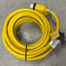 Marinco 50 Foot Shore Power Cord 50 Amp, 125v, Yellow