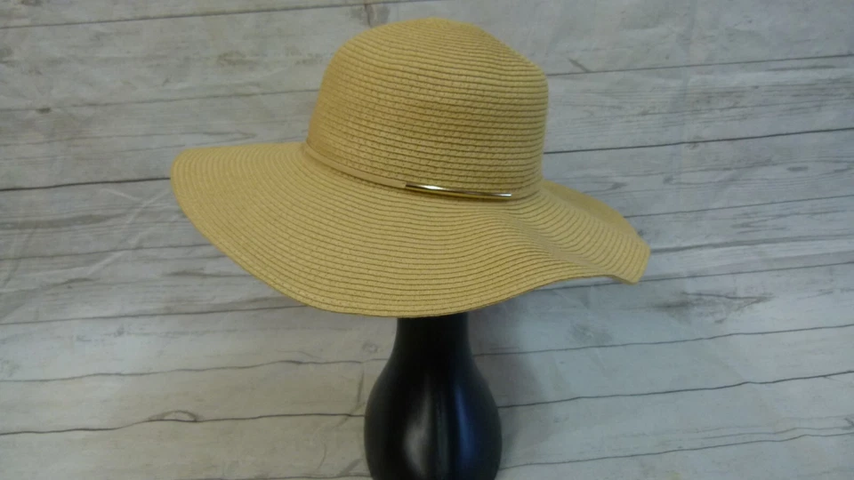 Sombrero de verano de ala ancha para mujer H&M color beige paja talla L/58 Foto 2 de 4