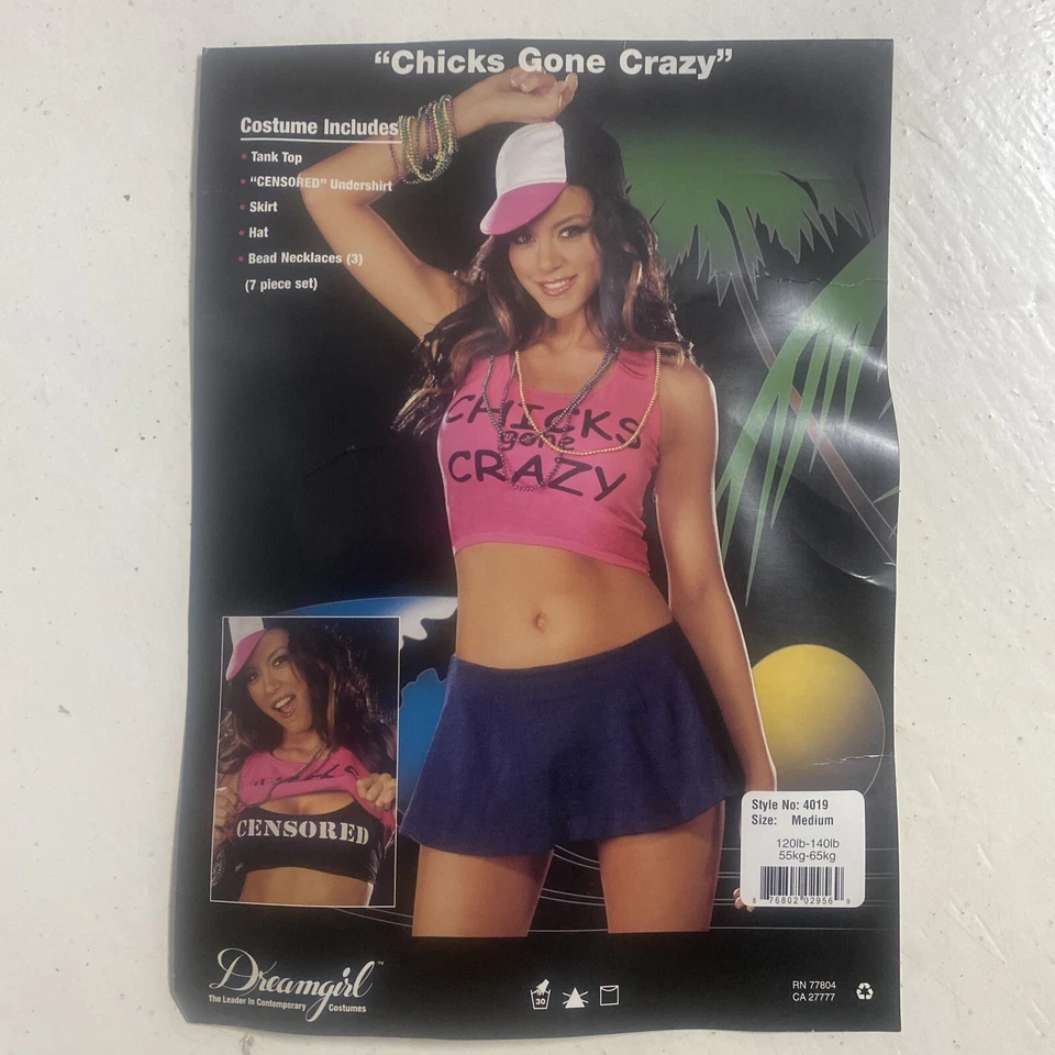 Dreamgirl Women's Chicks Gone Crazy funny gag Sexy Adult Costume Size Medium M - Image 2 of 4
