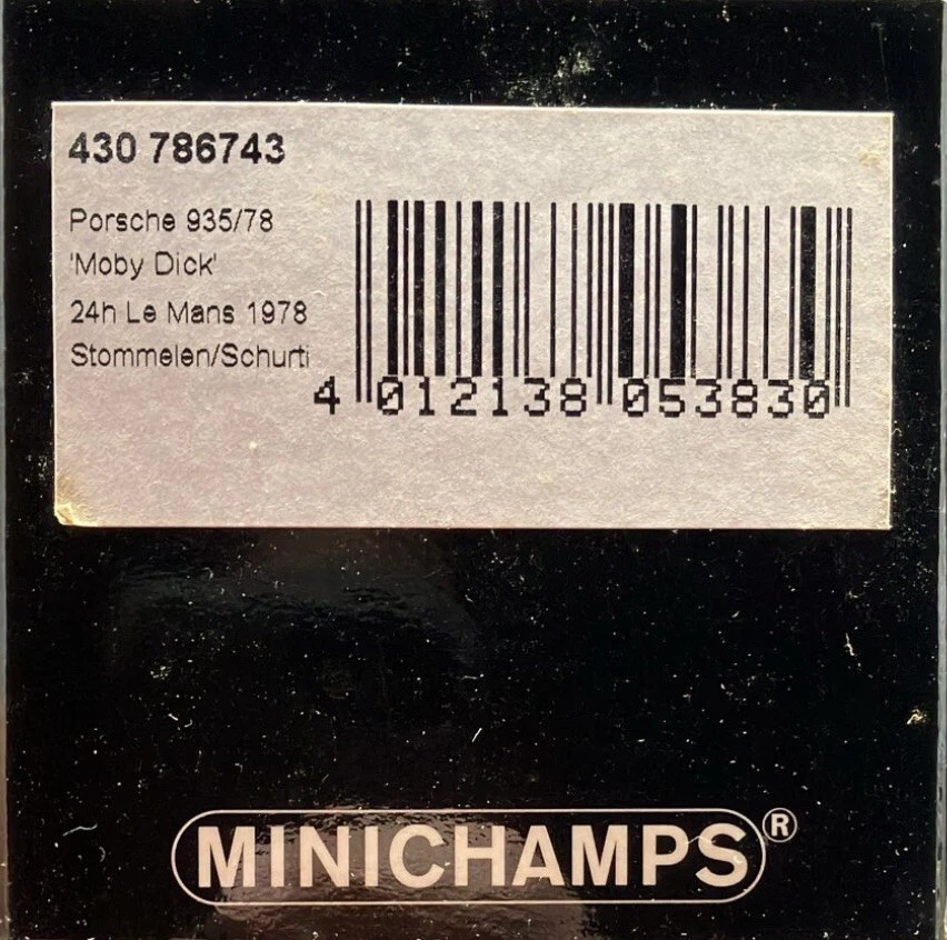 Minichamps 1/43 Porsche 935/78 Moby Dick 24hs Le Mans 1978 Stommelen 430786743 Foto 4 de 4