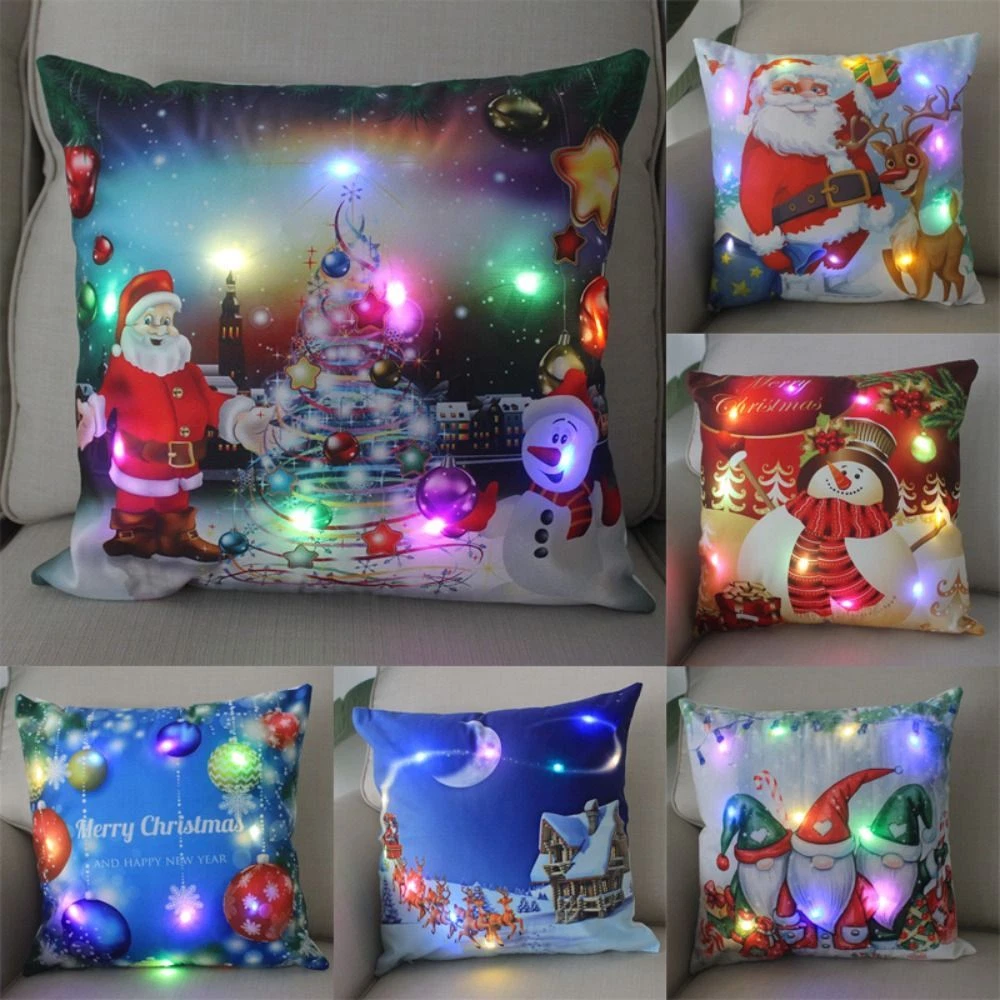 Light up christmas store cushion