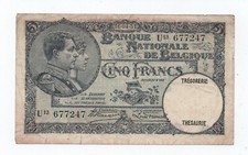 BELGIUM 5 FRANCS 1931 PICK 97B LOOK SCANS