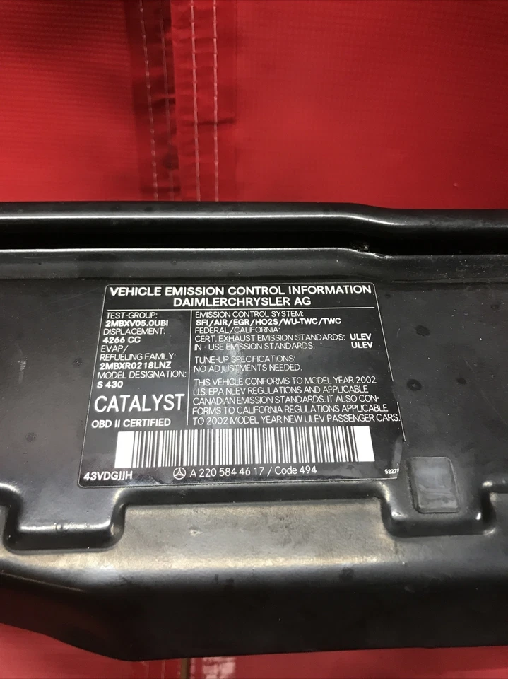 2002 MERCEDES-BENZ S430 W220 ПЕРЕДНИЙ РАДИАТОР ПОДДЕРЖКИ КРОНШТЕЙН БАР РАМА OEM + - Изображение 4 из 4