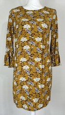 Old Navy Gold Floral Mini Shift Dress Size XS (0/2)