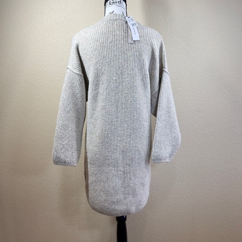 Topshop Oatmeal V-neckline knit Sweater relax tunic size XS lagenlook soft cozy - Picture 14 of 18