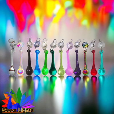 1-12 Kugel Kristalle Retro Wassertropfen Kronleuchter Licht Glas Hochzeit Perlen Tropfen