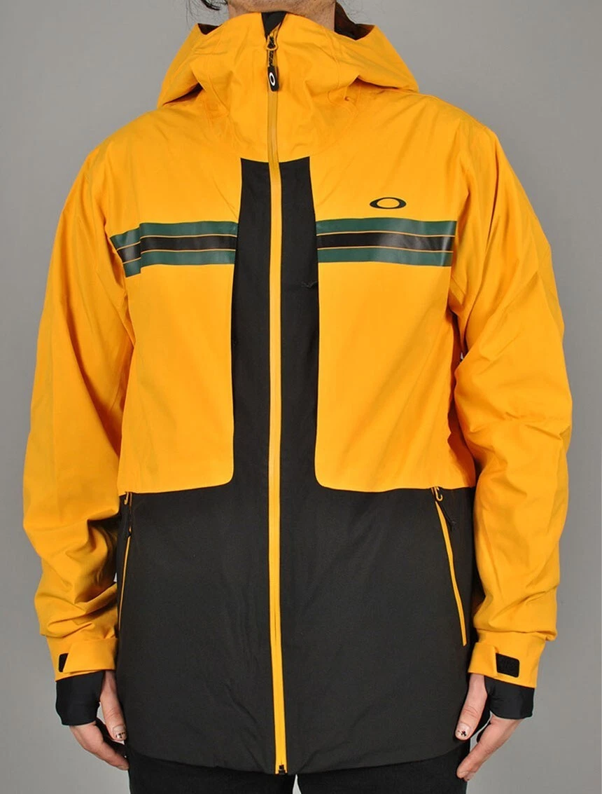 OAKLEY Men's TC REDUCT EARTH Shell Snow Jacket - AMBRYLOW/BLK/GRN - Medium - NWT