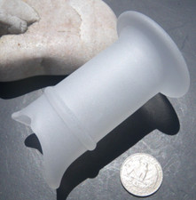 Sea Glass, Large Clear Decanter Bottle Top/Neck