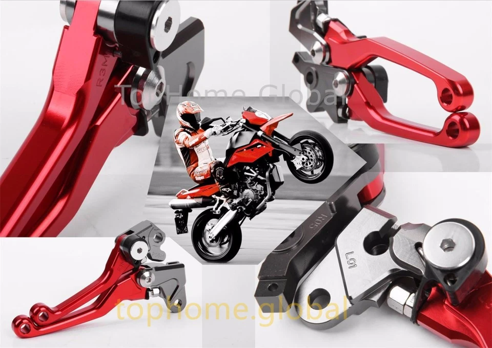 For Honda CRF150R 2007-2021 Clutch Brake Levers CNC Pivot Red 2015 2016 2017 US Foto 4 de 4