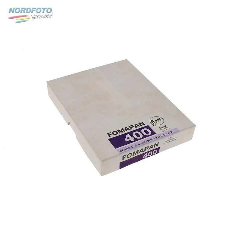 FOMA Fomapan 400 Schwarzweißfilm, 4x5inch / 10,2x12,7cm, 50 Blatt