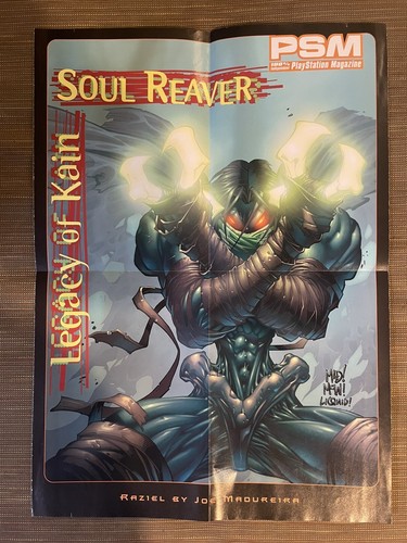 RARE 1999 PlayStation Magazine Soul Reaver 15" x 20.5" Poster Insert (Folded)
