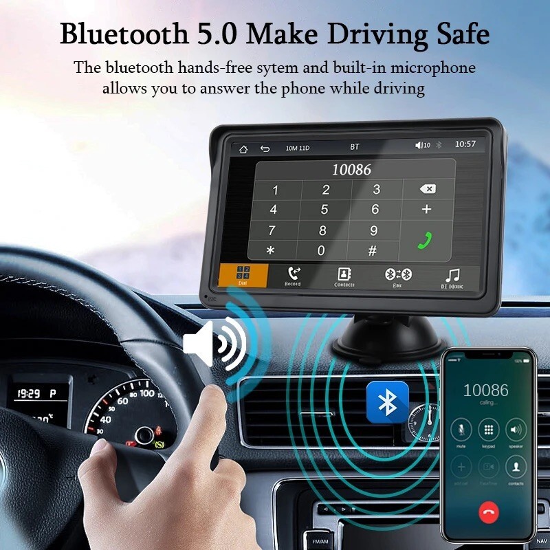 Écran tactile voiture 7 pouces Android Auto avec entrée AUX et USB