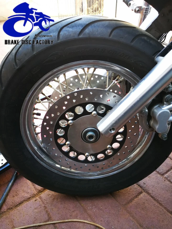 Rotor de discos de freno delanteros para Yamaha Road Star Midnight Silverado XV1600 XV1700 Foto 3 de 4