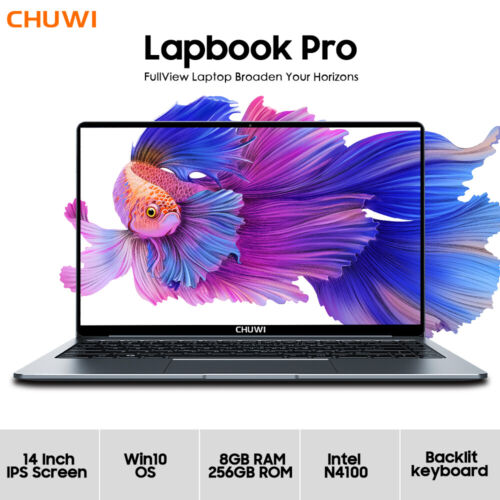 CHUWI 14.1” Laptop 2.7Ghz Intel N4100 Windows 10 PC Backlit Keyboard 8G+256G