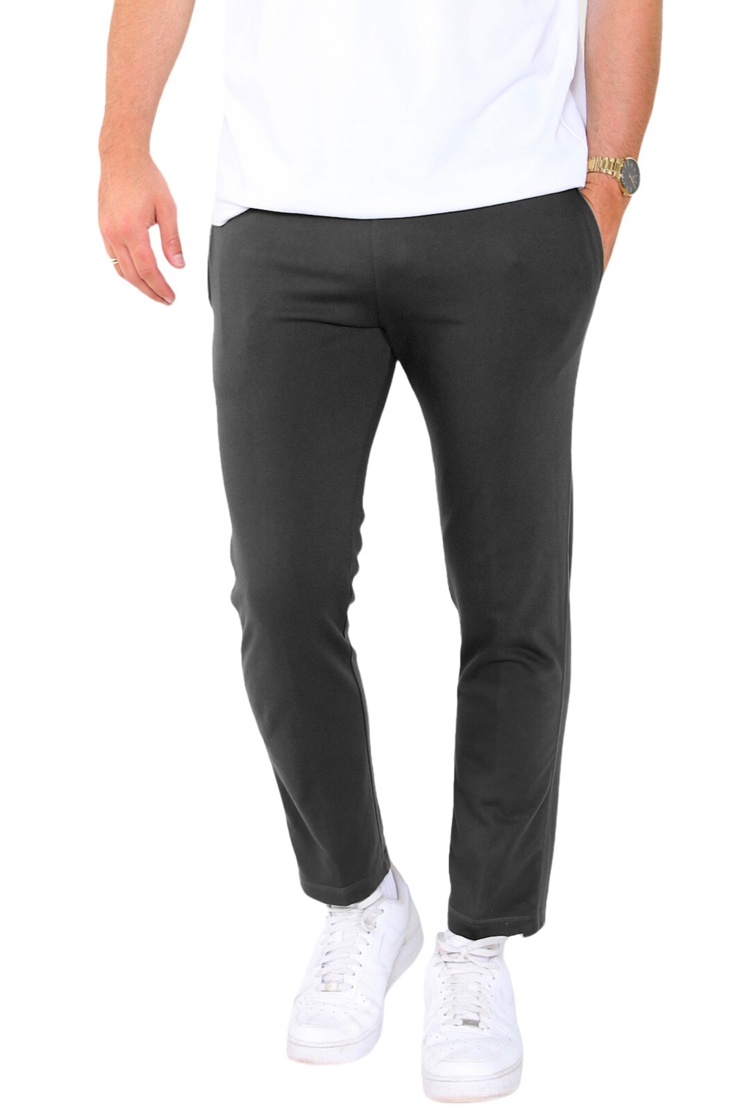 Ex M&S Mens Jogging Tracksuit Bottoms Jogger Open Hem Cotton Rich UK S