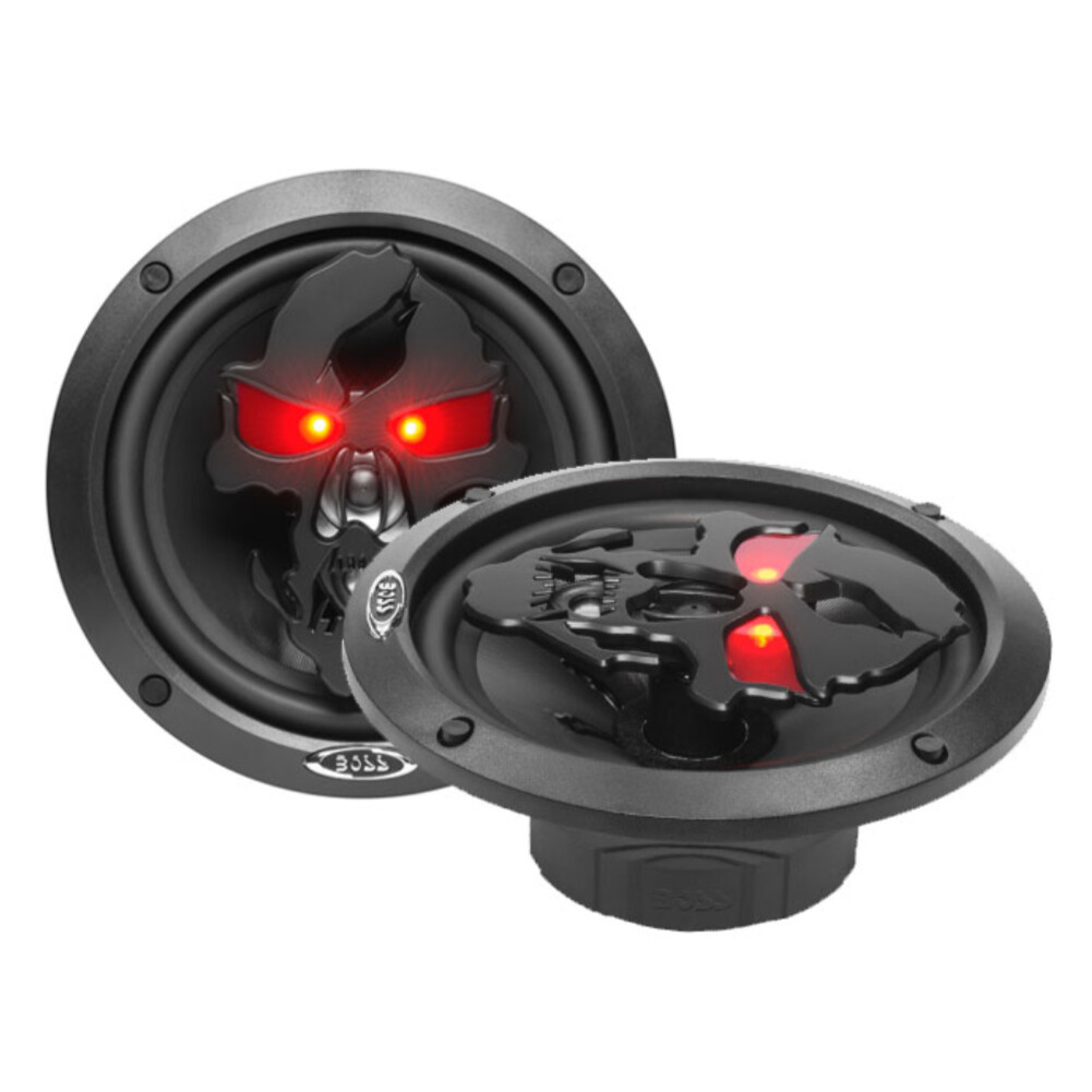 BOSS Audio Systems SK653B Skull Series 6.5 Inch Car Door Speakers - 350 Watts (per pair), Coaxial, 2 Way, Full Range, 4 Ohms, Sold in Pairs, Bocinas Para Carro BOSS Audio Systems SK653B Skull Series 6.5 Inch Car Door Speakers - 350 Watts (per pair), Coaxial, 2 Way, Full Range, 4 Ohms, Sold in Pairs, Bocinas Para Carro