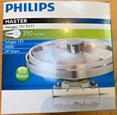 PHILIPS Master Line Halogen 12V RIII 30W=50W 390 Lumen G53 24° 4000h 111x67 DIM