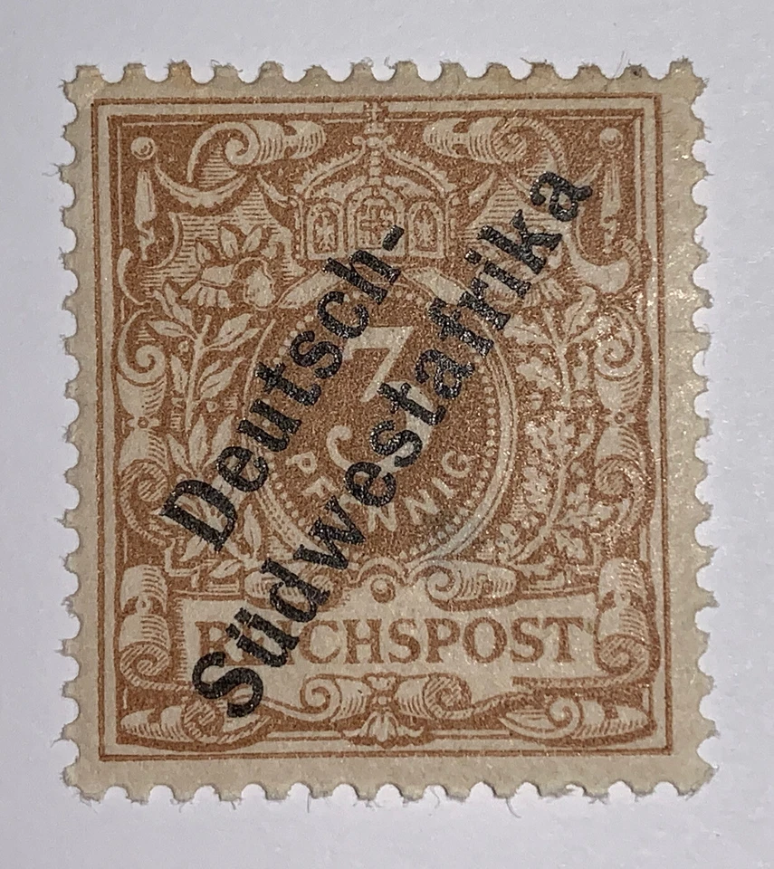 Travelstamps: German Germany South West Africa Color Variety, 3pf OP Mint Og H - Image 3 of 4