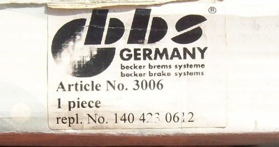 BBS 140 423 06 12 - Rear Disc Brake Rotor