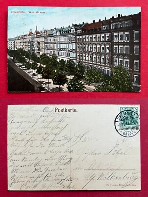 AK CHEMNITZ 1911 Blick in die Weststrasse   ( 120002
