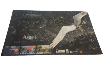 Aion video game 2 page print ad wall art ephemera