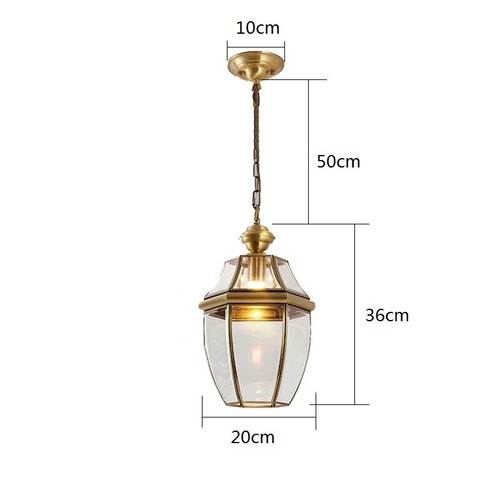 Bar Lamp Glass Pendant Light Copper Ceiling Lights Kitchen Chandelier Lighting - Picture 14 of 17