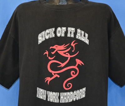 90s Sick of It All NYHC Hardcore Punk Band Black All Size T-Shirt