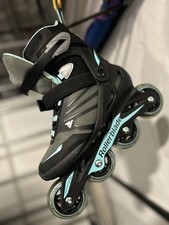 Rollerblade Zetrablade Womens Adult Fitness Inline Skates Size 8 Black/Blue