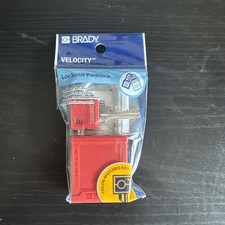 Brady SDPL-RED-38ST-KD Czerwona nylonowa kłódka blokady - stalówka w pudełku