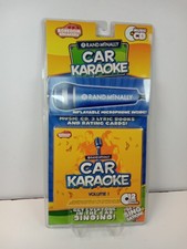 CAR KARAOKE VOL 1 Rand McNally INFLATABLE MIC Boredom Breakers 12 Song Tracks