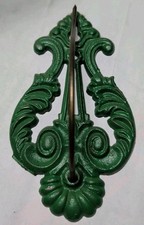 5 7/8" Green Cast Iron Wall Hanging Bill Receipt Holder Spike Hook Made In USA