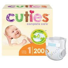 Cuties Complete Care Baby Diaper Size 1 8 to 14 lbs. CDB001 200 Ct 0.22 per diaper